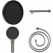 Комплект верхнего и ручного душа Vincea Inspire VSHH-3I2AHGM вороненая сталь