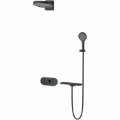 Душевая система Vincea Futura VSFW-2F12TMB с термостатом черный матовый