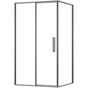 Душевой уголок Vincea Slim VSR-4SLP9012CLGM 120x90 вороненая сталь/прозрачное