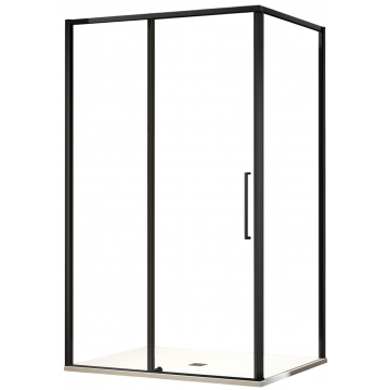 Душевой уголок Vincea Slim VSR-6SL9013CLB 130x90 черный/прозрачное