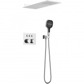Душевая система Vincea VSFW-401TGM с термостатом вороненая сталь