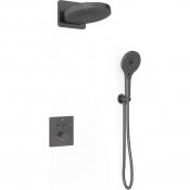 Душевая система Vincea Inspire VSFW-3I21MT1GM с термостатом вороненая сталь