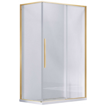 Душевой уголок Vincea Slim-N VSR-4SN8014CLG 140x80 брашированное золото/прозрачное