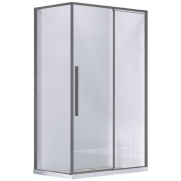 Душевой уголок Vincea Soft VSR-3SO9015CLGM 150x90 вороненая сталь/прозрачное