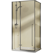 Душевой уголок Vincea Slim-N VSR-5SN1010CLGM 100x100 вороненая сталь/прозрачное