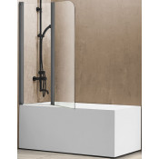 Штора для ванной Vincea VSB-12114CLGM 114 вороненая сталь/прозрачное