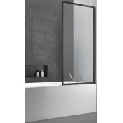 Штора для ванной Vincea City VSB-41700CLB 70 черный/прозрачное