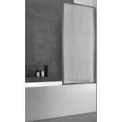 Штора для ванной Vincea City VSB-41700FLGM 70  вороненая сталь/рифленое