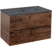 Тумба с раковиной Vincea Mia VMC-2MC750RW/VBS-13975MA 75 темное дерево