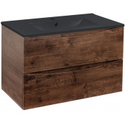 Тумба с раковиной Vincea Mia VMC-2MC750RW/VBS-13975MB 75 темное дерево