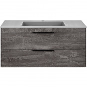 Тумба с раковиной Vincea Chiara 2D VMC-2C2100GS/VCB-13100G 100 серый камень