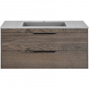 Тумба с раковиной Vincea Chiara 2D VMC-2C2100RO/VCB-13100G 100 темный дуб