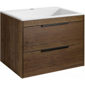 Тумба с раковиной Vincea Chiara 2D VMC-2C2600TO/VCB-13600W 60 дуб табак