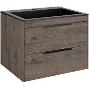 Тумба с раковиной Vincea Chiara 2D VMC-2C2600RO/VCB-13600B 60 темный дуб