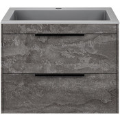 Тумба с раковиной Vincea Chiara 2D VMC-2C2600GS/VCB-13600G 60 серый камень