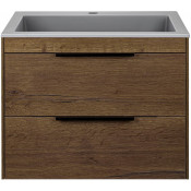 Тумба с раковиной Vincea Chiara 2D VMC-2C2600TO/VCB-13600G 60 дуб табак