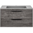 Тумба с раковиной Vincea Chiara 2D VMC-2C2800GS/VCB-13800G 80 серый камень
