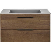 Тумба с раковиной Vincea Chiara 2D VMC-2C2800TO/VCB-13800G 80 дуб табак