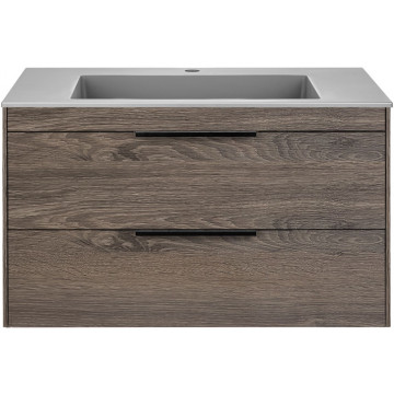 Тумба с раковиной Vincea Chiara 2D VMC-2C2800RO/VCB-13800G 80 темный дуб