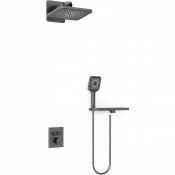 Душевая система Vincea Inspire VSFW-3I21MT4RGM с термостатом вороненая сталь