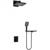 Душевая система Vincea Inspire VSFW-3I21MT4RMB с термостатом черный матовый