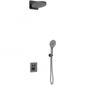 Душевая система Vincea Inspire VSFW-3I21T1GM с термостатом вороненая сталь