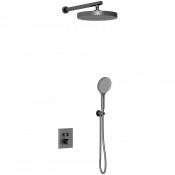 Душевая система Vincea Inspire VSFW-3I21T2GM с термостатом вороненая сталь