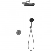 Душевая система Vincea Inspire VSFW-3I22MT2GM с термостатом вороненая сталь