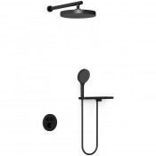 Душевая система Vincea Inspire VSFW-3I22MT2RMB с термостатом черный матовый