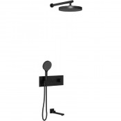 Душевая система Vincea Inspire VSFW-432TI2MB с термостатом черный матовый