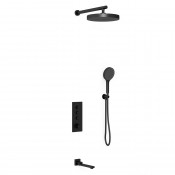 Душевая система Vincea Inspire VSFW-433TI2MB с термостатом черный матовый