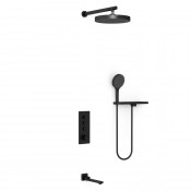 Душевая система Vincea Inspire VSFW-433TI2RMB с термостатом черный матовый