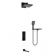 Душевая система Vincea Inspire VSFW-433TI4RMB с термостатом черный матовый