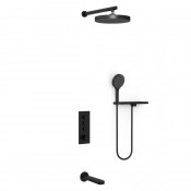 Душевая система Vincea Inspire VSFW-433TI5RMB с термостатом черный матовый