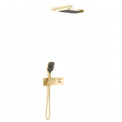 Душевая система Vincea VSFW-422T1BG с термостатом брашированное золото