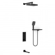 Душевая система Vincea VSFW-431T1RMB с термостатом черный матовый