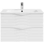 Тумба с раковиной Vod-ok Эйфория F2 80 белый матовый