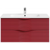 Тумба с раковиной Vod-ok Эйфория F2 100 пурпурно-красный