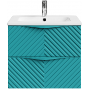 Тумба с раковиной Vod-ok Эйфория F4 60 водная синь RAL 5021