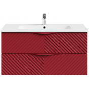 Тумба с раковиной Vod-ok Эйфория F4 100 пурпурно-красный