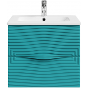 Тумба с раковиной Vod-ok Эйфория F5 60 водная синь RAL 5021