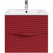 Тумба с раковиной Vod-ok Эйфория F5 60 пурпурно-красный RAL 3004