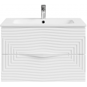 Тумба с раковиной Vod-ok Эйфория F5 80 белый матовый