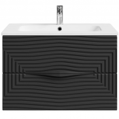 Тумба с раковиной Vod-ok Эйфория F5 80 черный янтарь