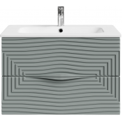 Тумба с раковиной Vod-ok Эйфория F5 80 мышино-серый RAL 7005