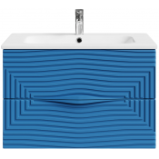 Тумба с раковиной Vod-ok Эйфория F5 80 капри синий RAL 5019