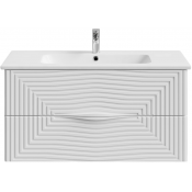 Тумба с раковиной Vod-ok Эйфория F5 100 белый матовый