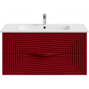 Тумба с раковиной Vod-ok Эйфория F5 100 пурпурно-красный