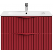 Тумба с раковиной Vod-ok Эйфория F6 80 пурпурно-красный