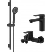 Комплект смесителей Aquatek Ника AQ1830MB черный матовый